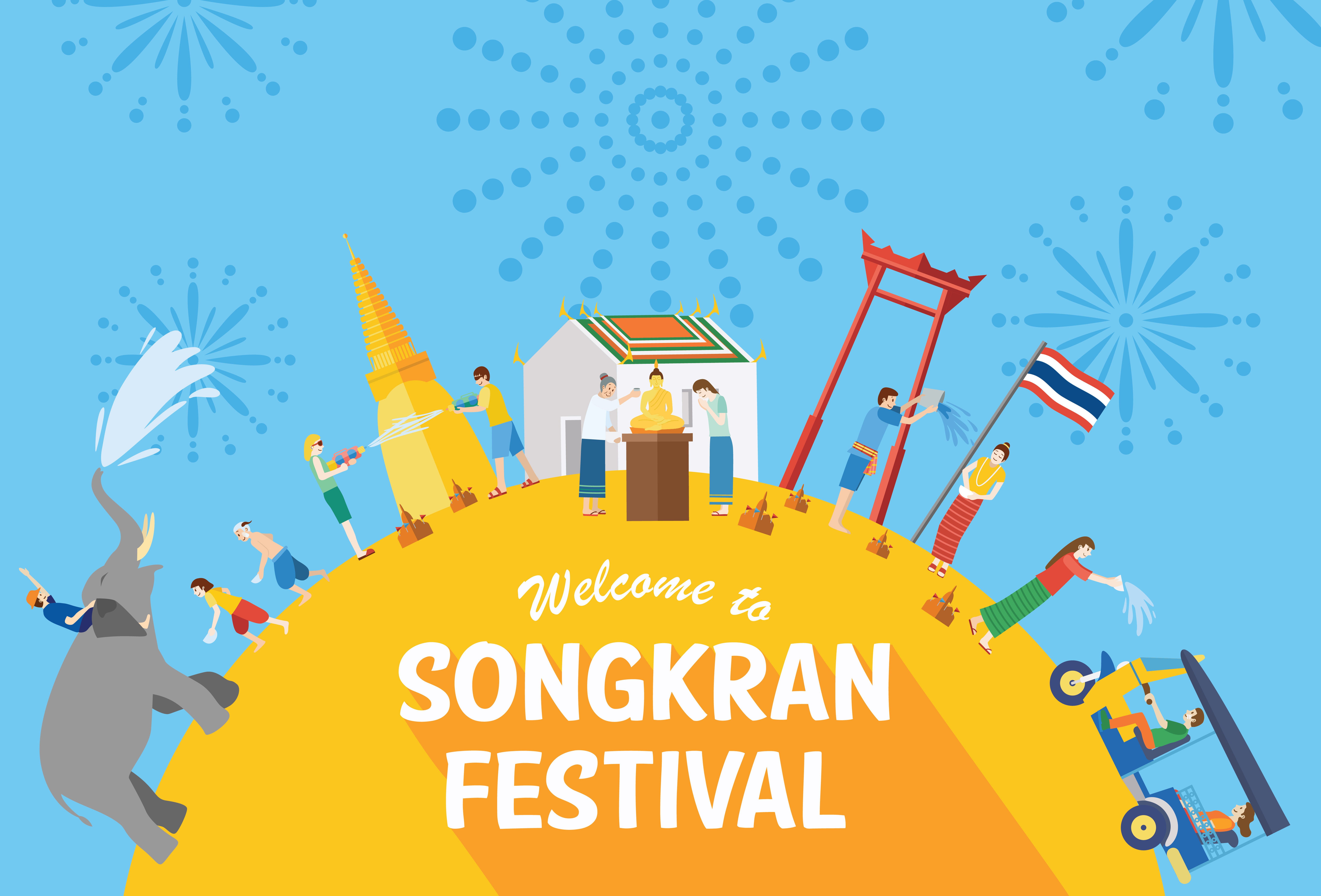 The Songkran – Pha Khao Ma – Siam – Fun – Festival
