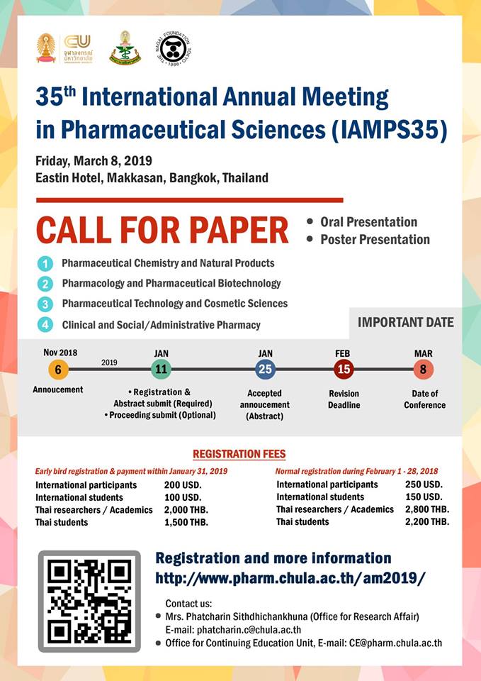 35th International Annual Meeting in Pharmaceutical Sciences (IAMPS35)