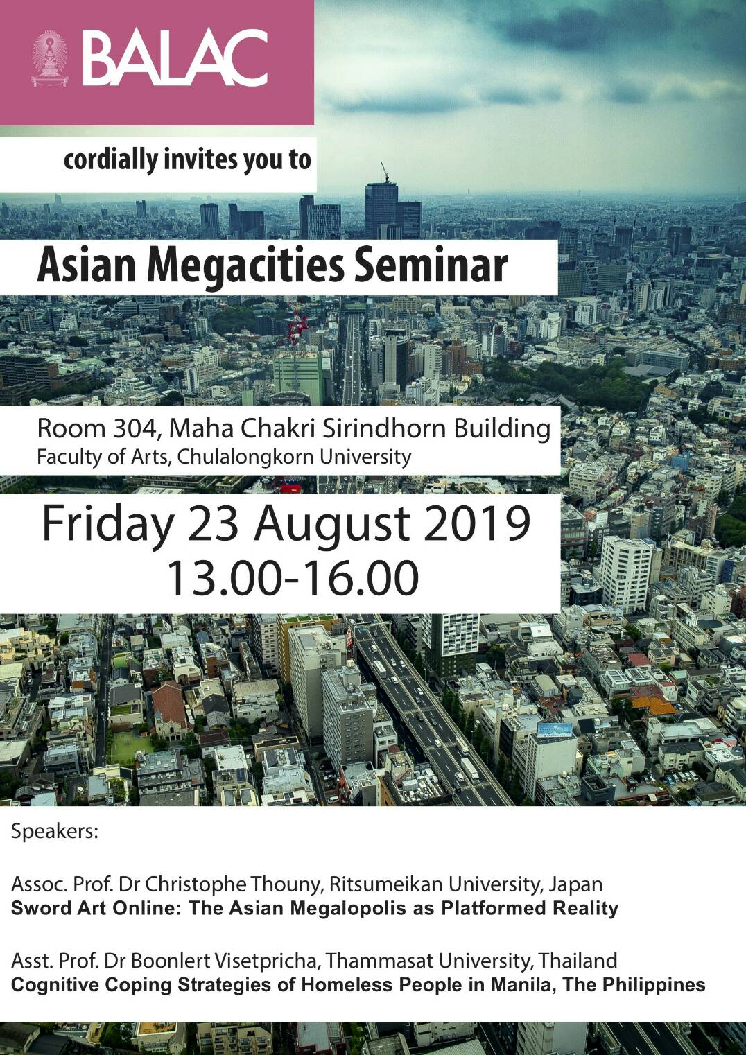 หลักสูตร BALAC จัดสัมมนาเรื่อง “Asian Megacities Seminar”