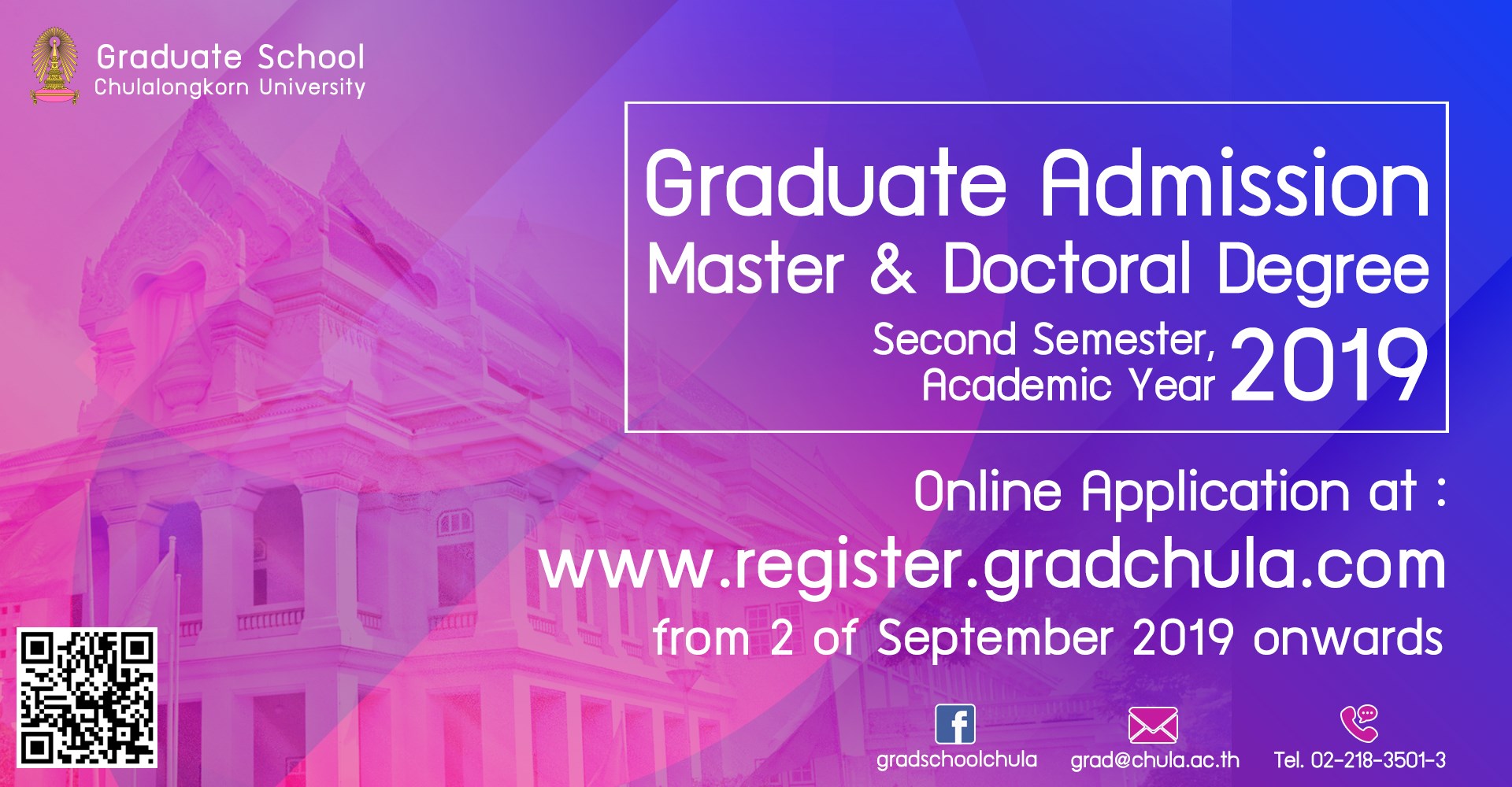 Chula Graduate School Now Accepting Applications