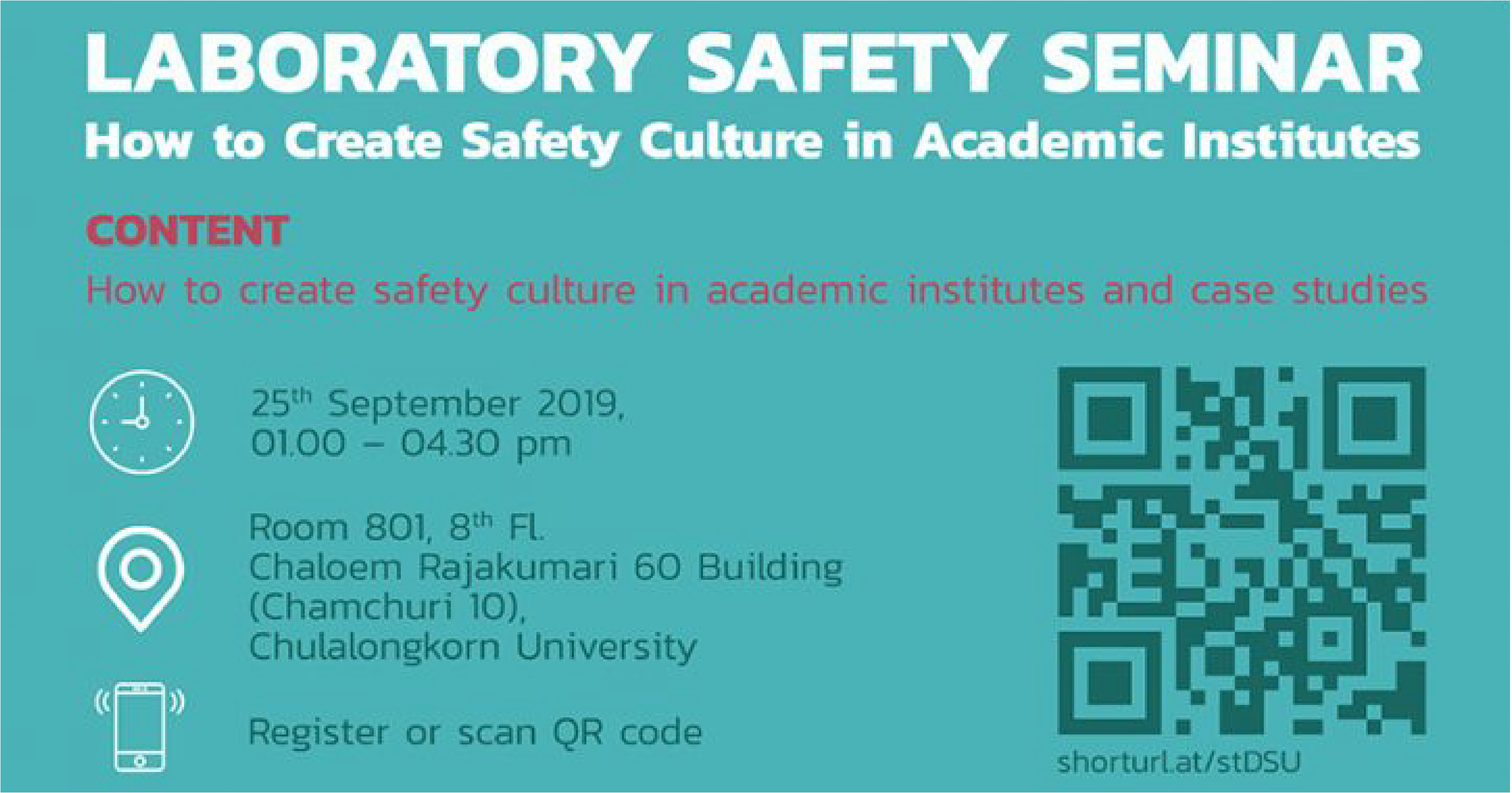 Laboratory Safety Seminar: How to Create Safety Culture in Academic Institutes