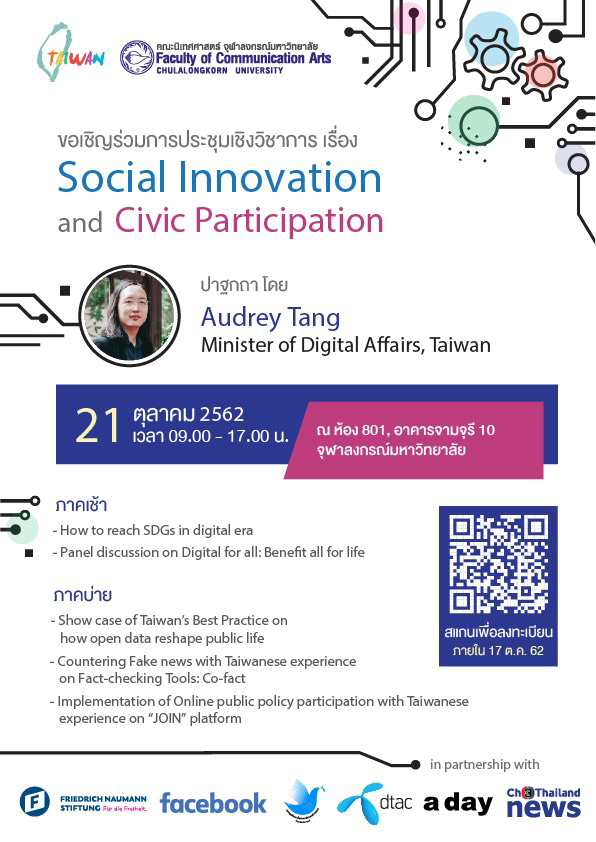 ประชุมเชิงวิชาการเรื่อง “Social Innovation and Civic Participation”