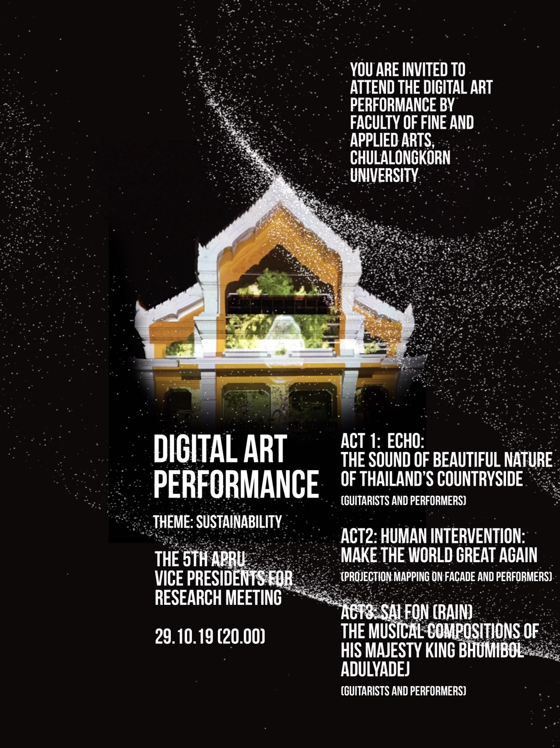 Digital Art Performance ที่หอประชุมจุฬาฯ