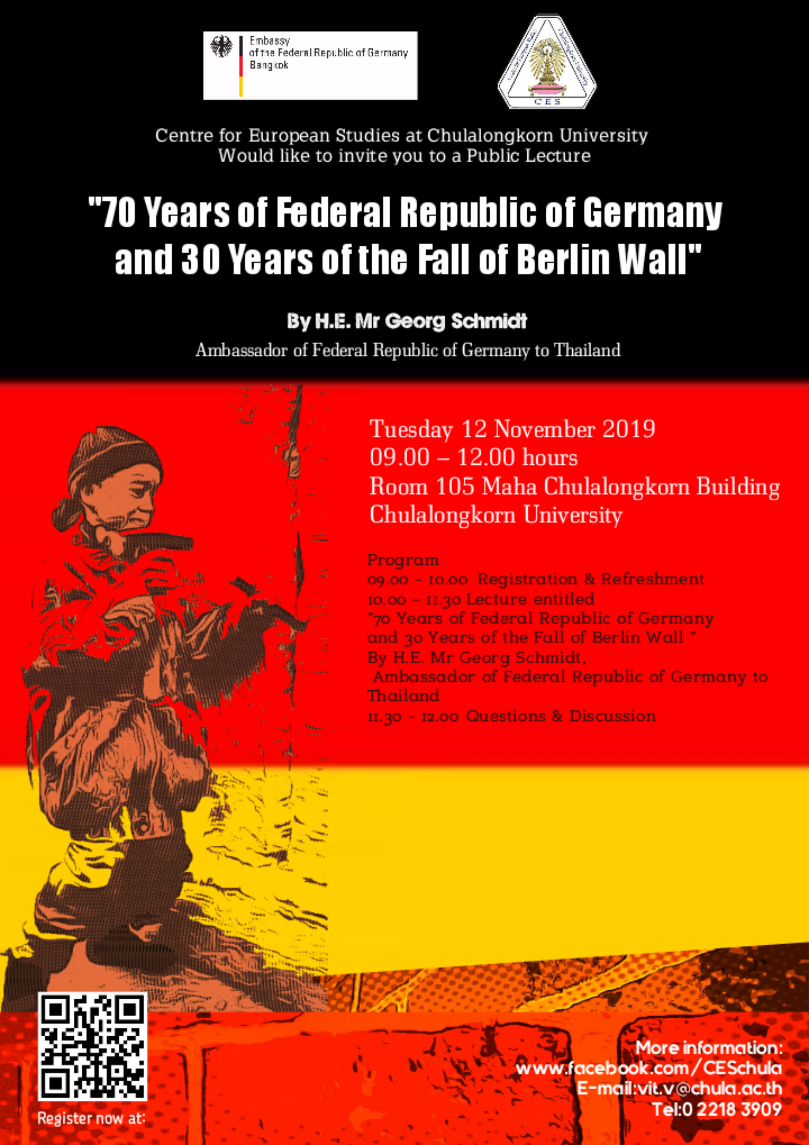 Public Lecture: 70 Years of Federal Republic of Germany and  30 Years of the Fall of Berlin Wall