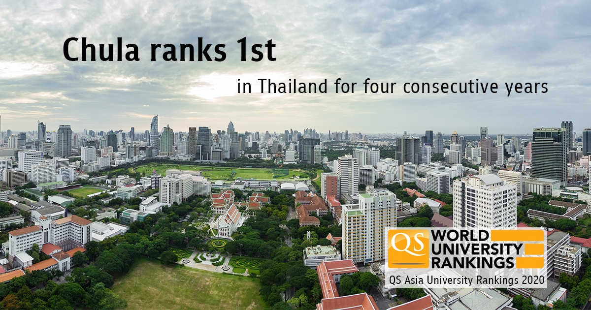 Chulalongkorn University Ranks 1st in Thailand for Four Consecutive Years