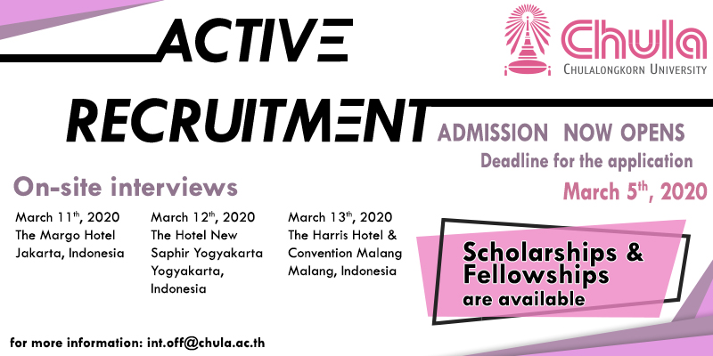 Chula Onsite Interview and Active Recruitment 2020 in Indonesia