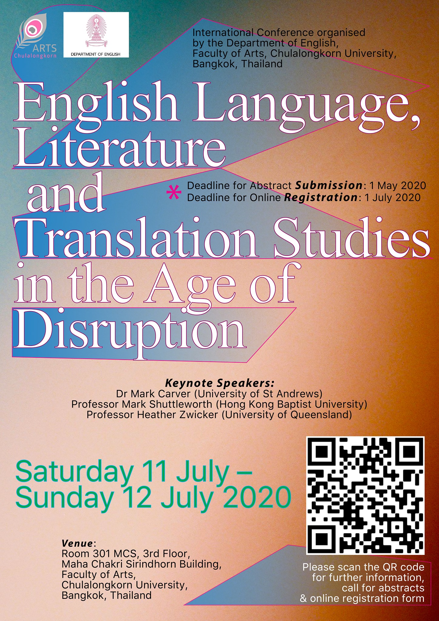 Call for Papers – International Conference on “English Language, Literature and Translation Studies in the Age of Disruption”