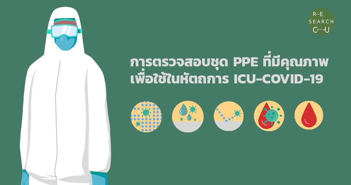 การตรวจสอบชุด PPE ที่มีคุณภาพ เพื่อใช้ในหัตถการ ICU-COVID-19