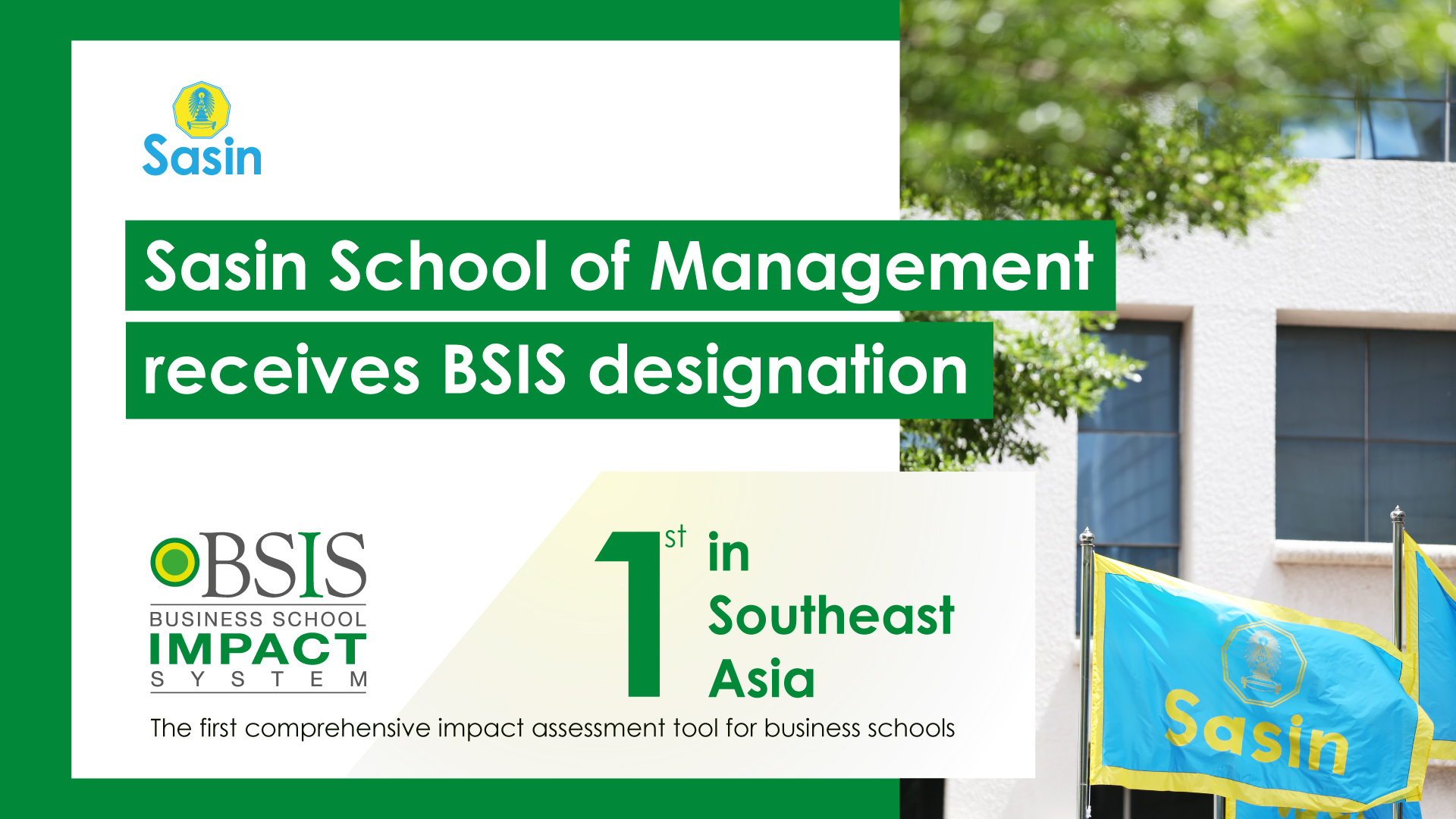 First School in Southeast Asia to Earn Business School Impact Label