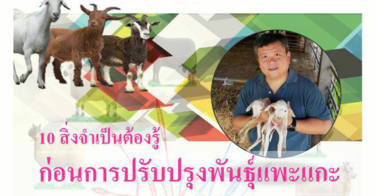 บรรยาย “10 สิ่งจำเป็นต้องรู้ก่อนการปรับปรุงพันธุ์แพะแกะ”