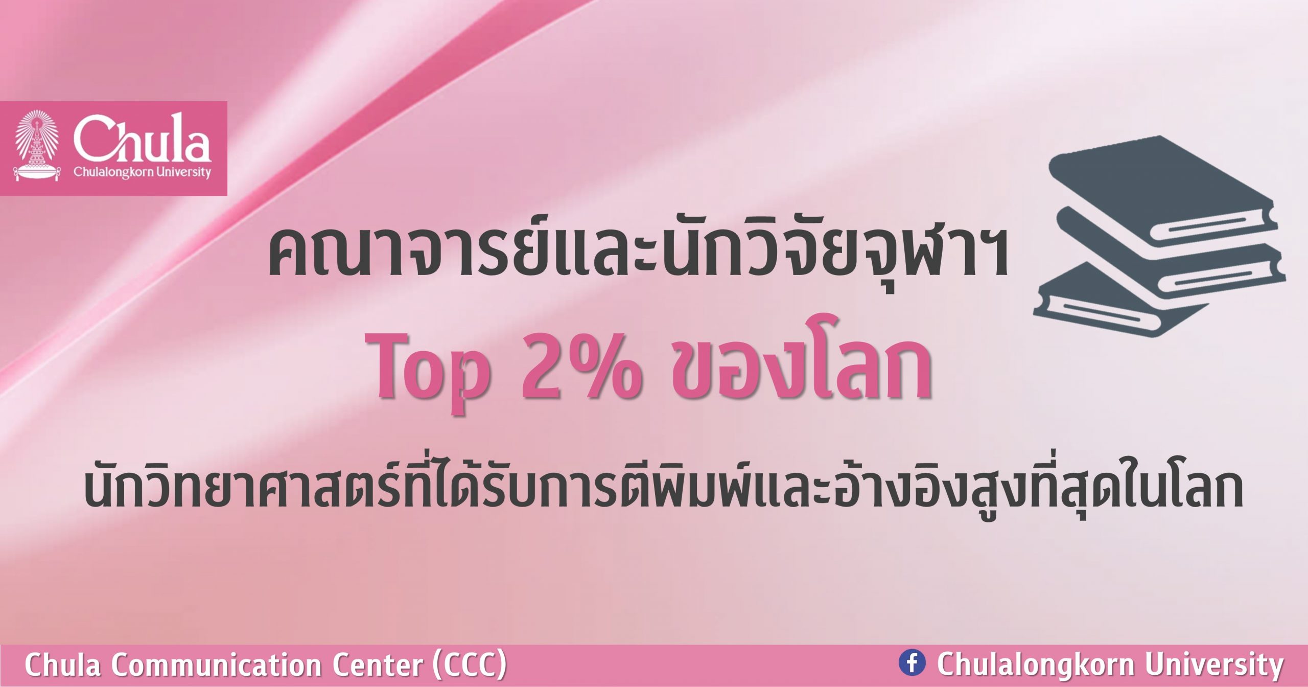 คณาจารย์และนักวิจัยจุฬาฯ Top 2% ของโลก นักวิทยาศาสตร์ที่ได้รับการตีพิมพ์และอ้างอิงสูงที่สุดในโลก
