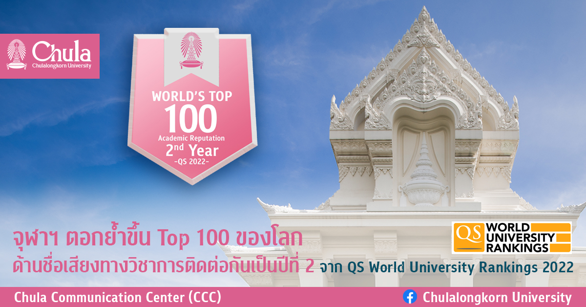 ????? ?????????? Top 100 ??????????????????????????????????????????????? 2 ??? QS World University Rankings 2022