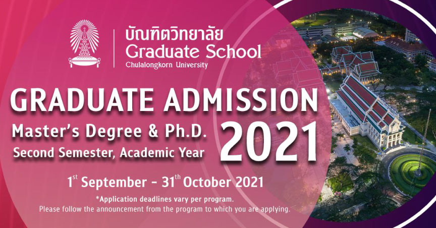 Graduate School Opens Admission for Master & Doctoral Degrees (Semester 2/ 2021)