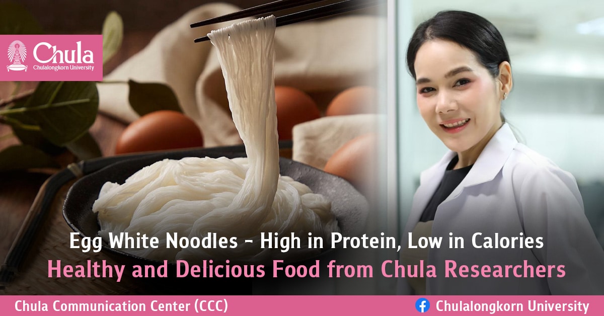 Egg White Noodles — High in Protein, Low in Calories — Healthy and Delicious Food from Chula Researchers