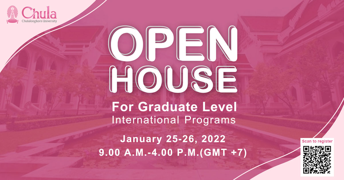 Chula Virtual Open House for International Graduate Programs (Academic Year 2022)