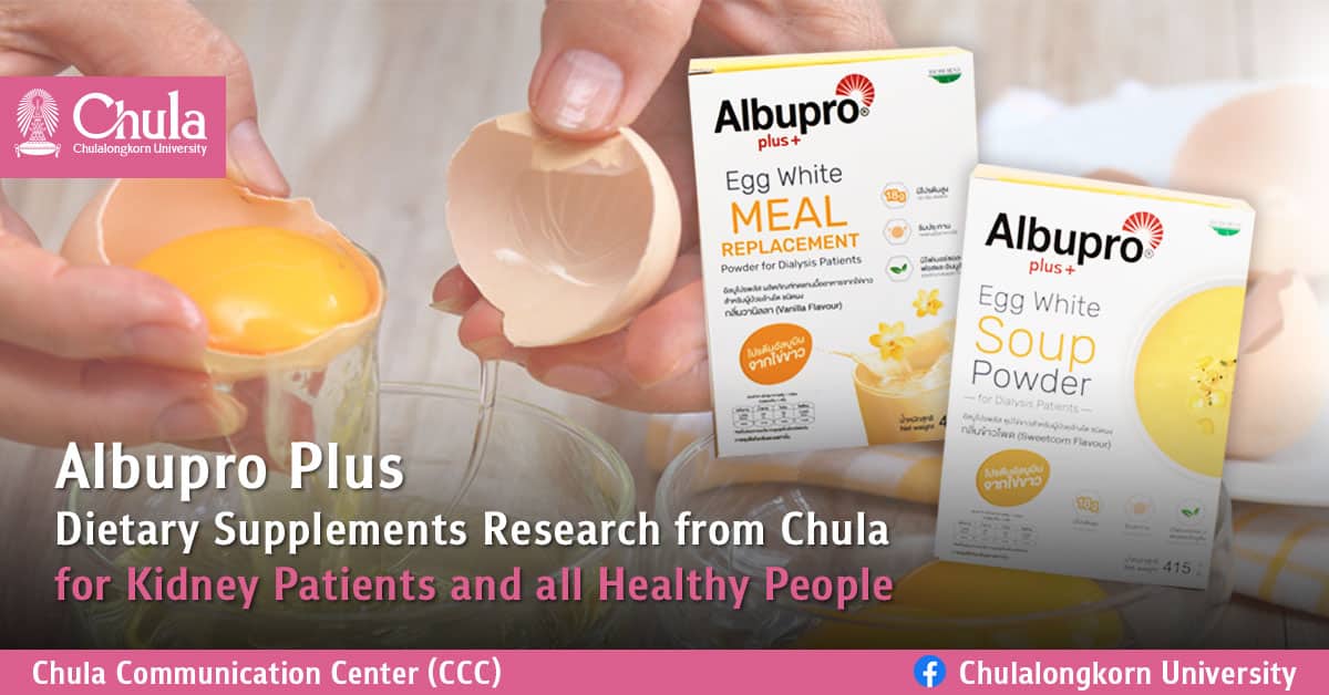 Albupro Plus Dietary Supplements Research from Chula for Kidney Patients and all Healthy People
