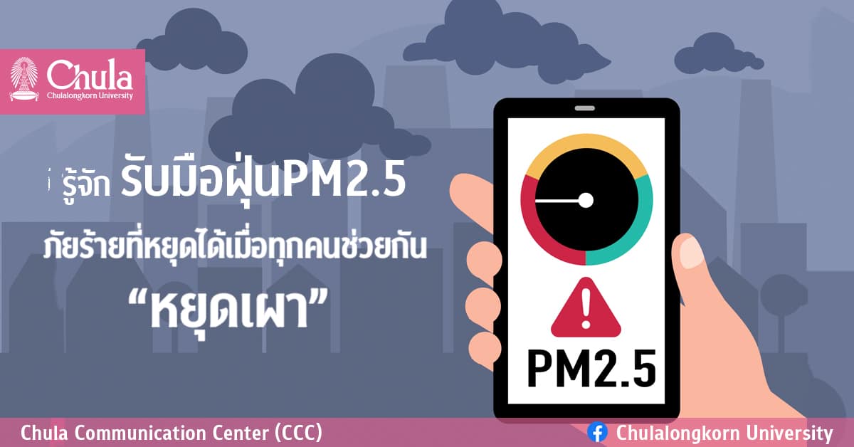 รู้จัก รับมือฝุ่น PM2.5 ภัยร้ายที่หยุดได้เมื่อทุกคนช่วยกัน “หยุดเผา”  