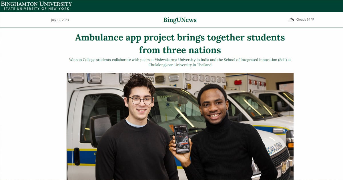 Ambulance App Project Brings Together Students from Three Nations