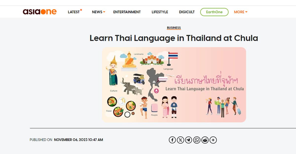 AsiaOne: Learn Thai Language in Thailand at Chula