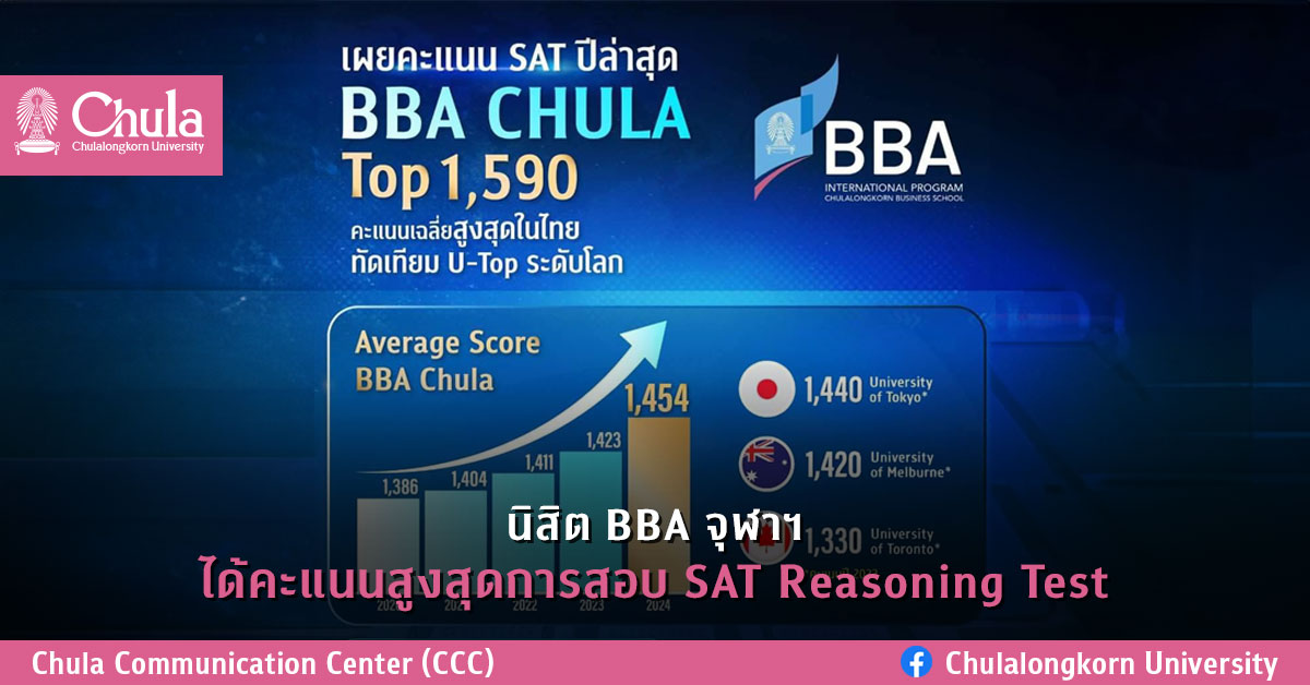 นิสิต BBA จุฬาฯ ได้คะแนนสูงสุดการสอบ SAT  ปี 2024