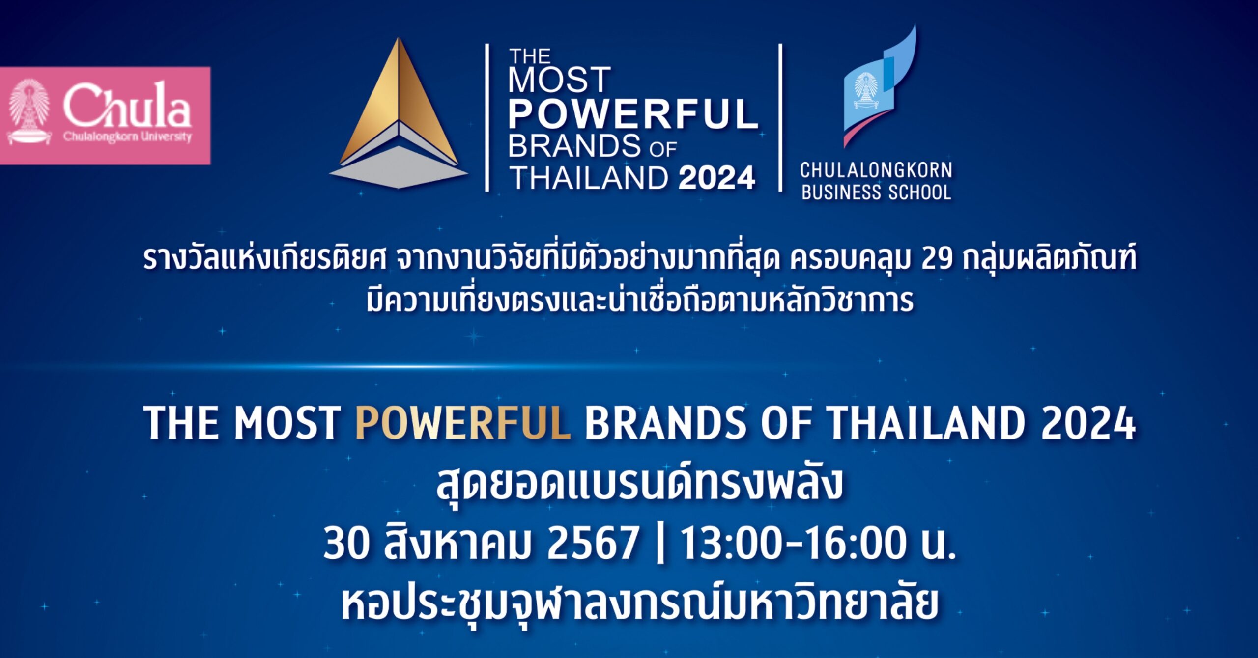 งานประกาศผลและมอบรางวัล “สุดยอดแบรนด์ทรงพลัง” The Most Powerful Brands of Thailand 2024