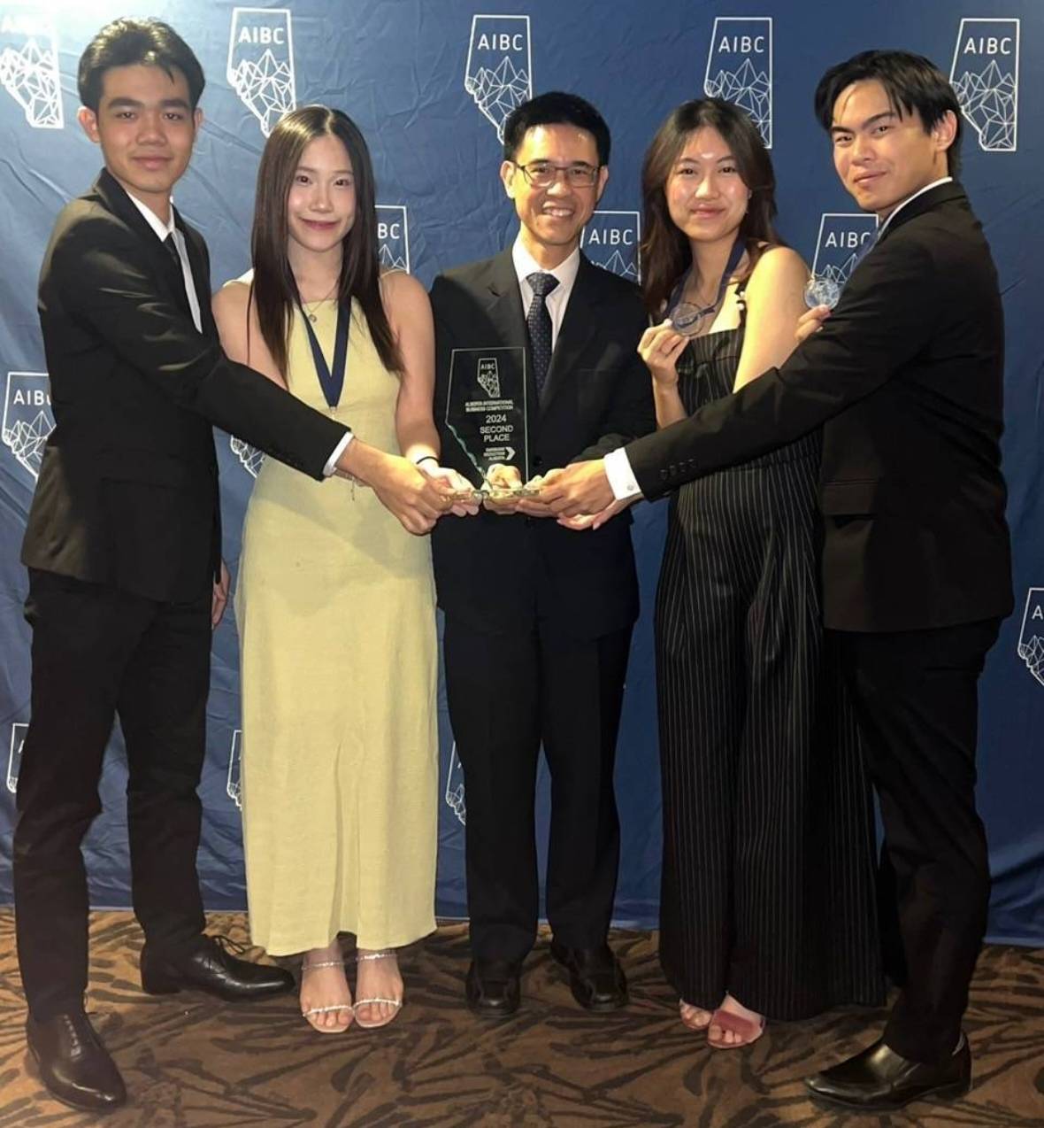 Chula Students from the BBA Program, Faculty of Commerce and Accountancy Win First Runner-Up at the Alberta International Business Competition 2024 in Canada 