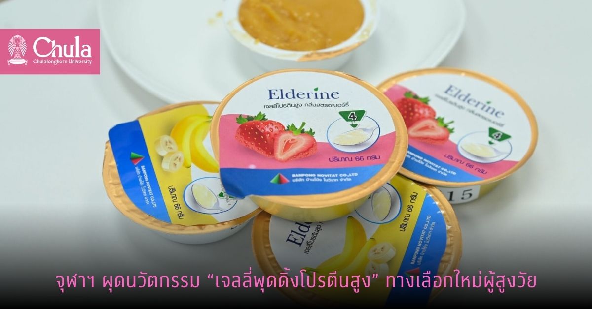 จุฬาฯ ผุดนวัตกรรม “เจลลี่พุดดิ้งโปรตีนสูง” ทางเลือกใหม่ผู้สูงวัย