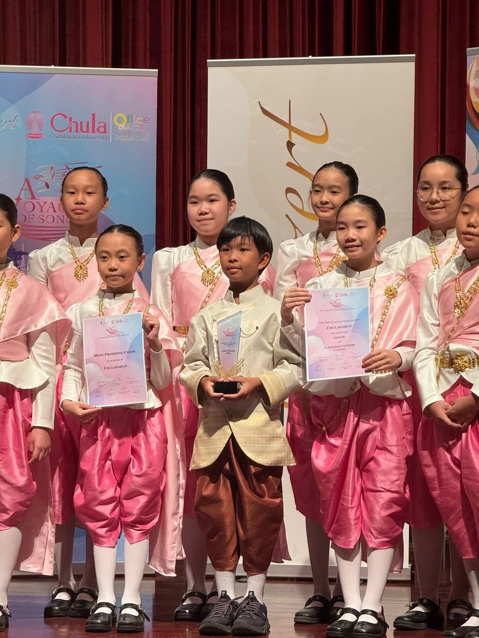 Chula-Darun Choir from Satit Chula Elementary Wins Gold Medal at A Voyage of Songs 2025