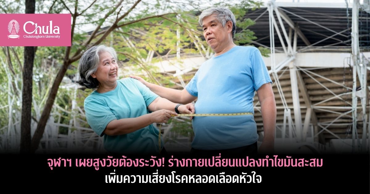 สูงวัยต้องระวัง! ร่างกายเปลี่ยนแปลงทำไขมันสะสม เพิ่มความเสี่ยงโรคหลอดเลือดหัวใจ แนะดูแลสุขภาพเพื่อการเป็นผู้สูงวัยที่มีคุณภาพ