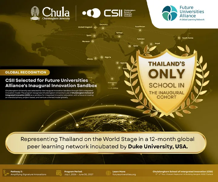 Chulalongkorn School of Integrated Innovation (CSII) Selected as Thailand’s Sole Representative in the Future Universities Alliance’s Inaugural Innovation Sandbox