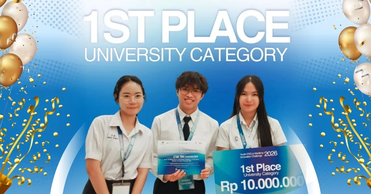 นิสิตจุฬาฯ ร่วมทีม HACKIN1DAY คว้ารางวัลชนะเลิศ Youth ESG in Maritime Innovation Challenge 2026