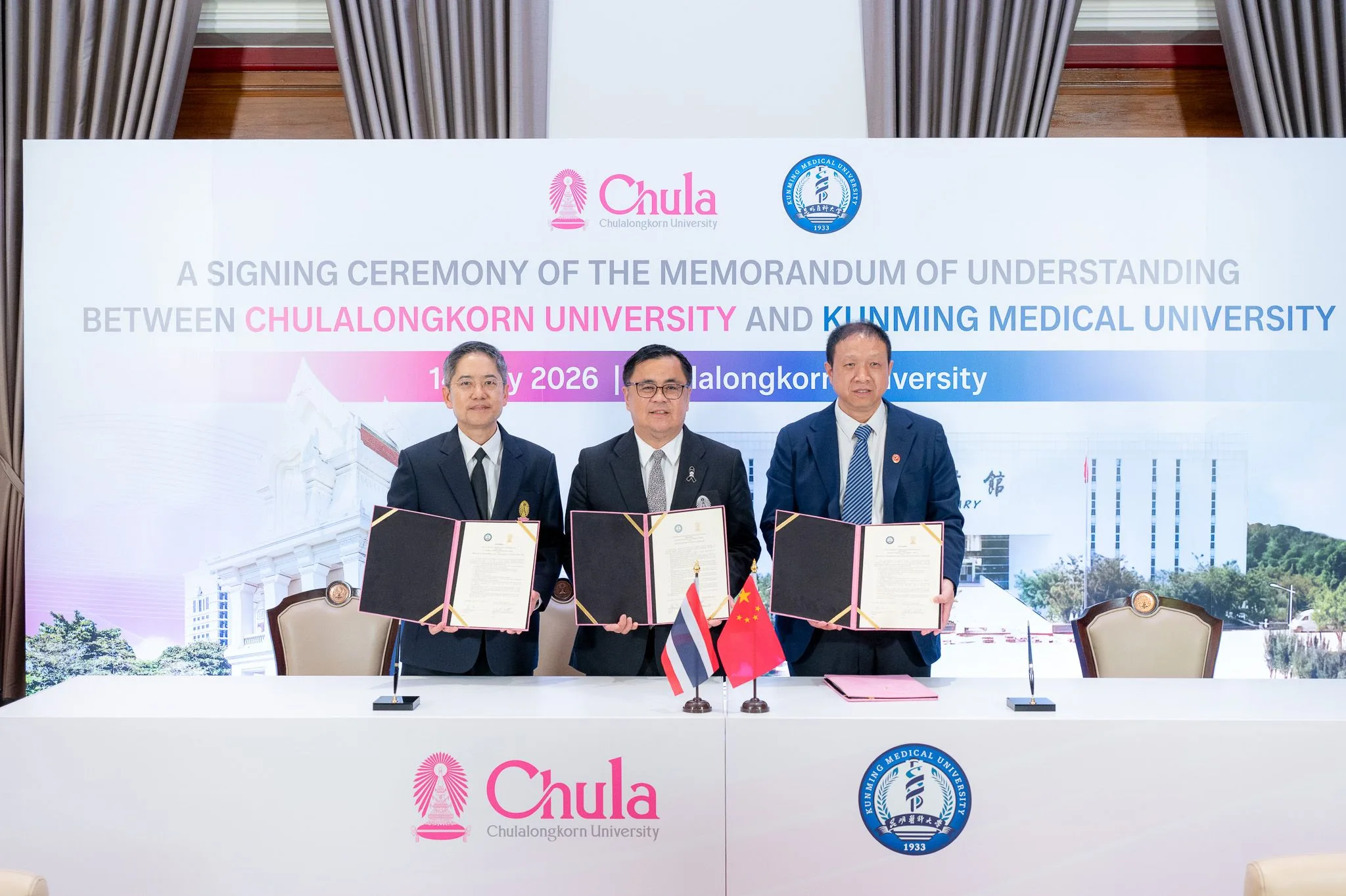 Chula & Kunming Medical University Sign Medical Cooperation Agreement