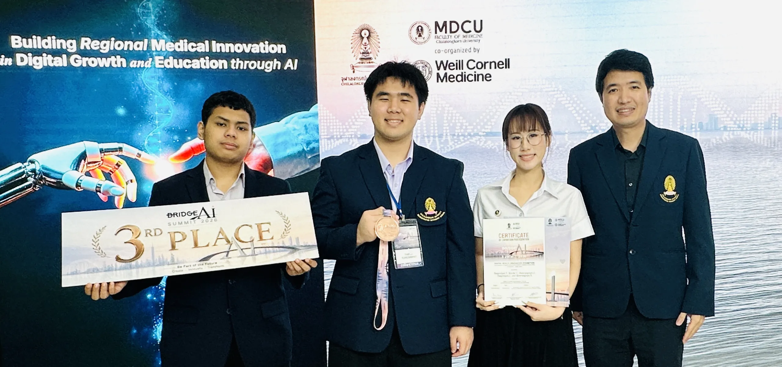 Satit Chula Secondary School Students Win 2nd Runner-Up at BRIDGE-AI Summit 2026 
