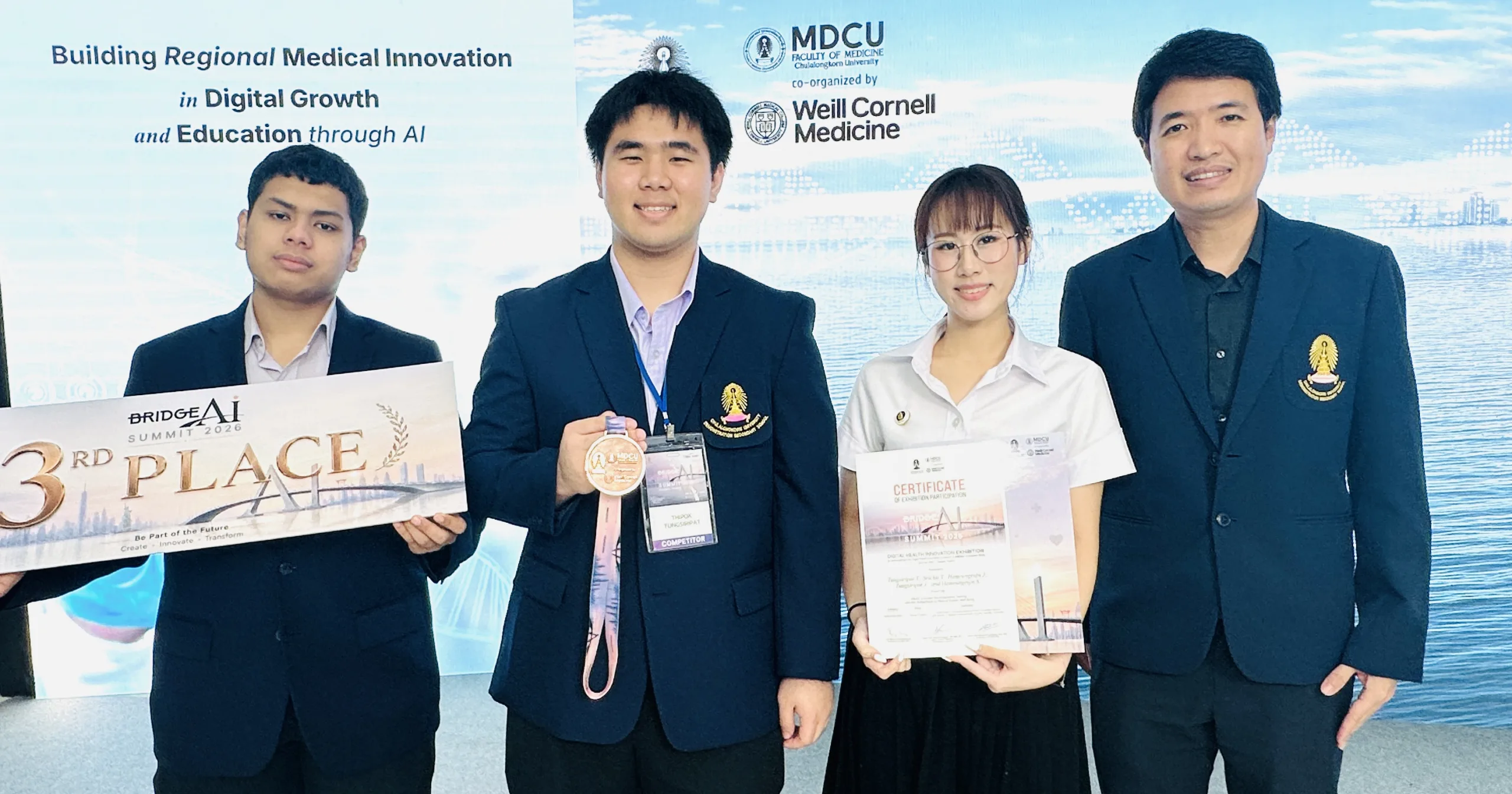 Satit Chula Secondary School Students Win 2nd Runner-Up at BRIDGE-AI Summit 2026 