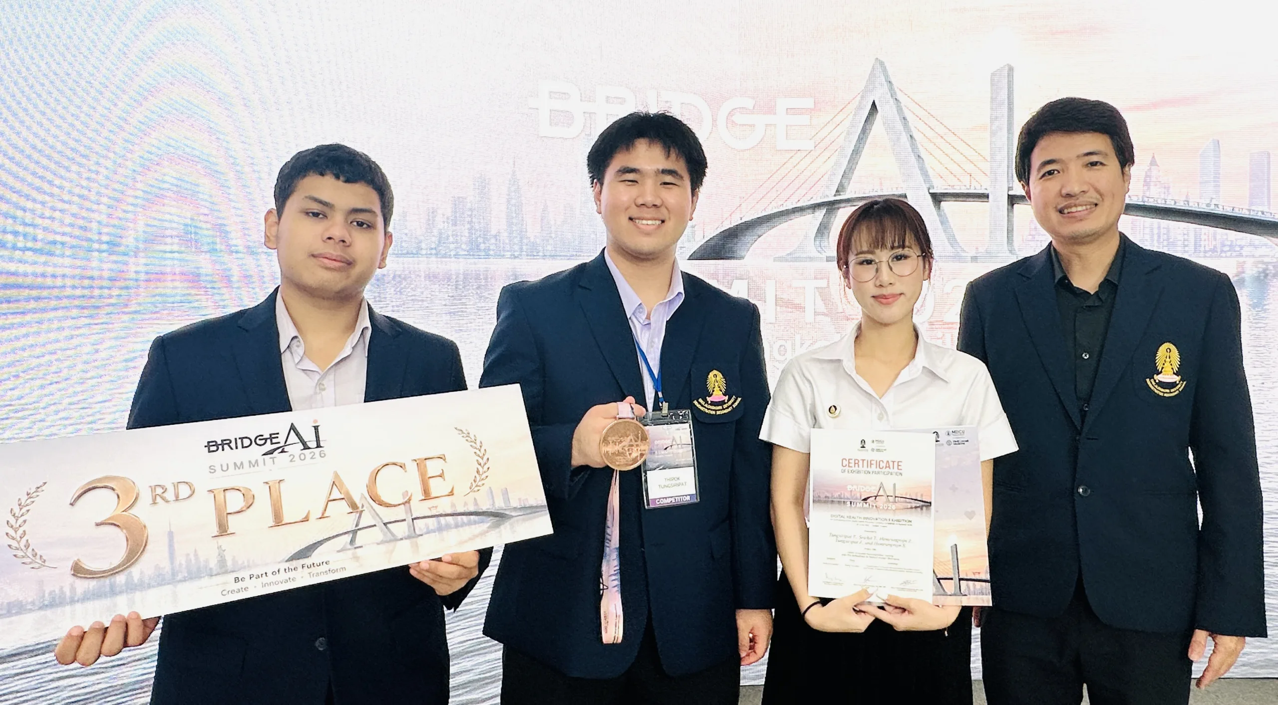 Satit Chula Secondary School Students Win 2nd Runner-Up at BRIDGE-AI Summit 2026 