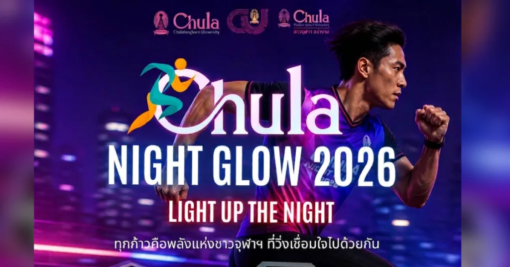 ศูนย์กีฬาแห่งจุฬาลงกรณ์มหาวิทยาลัย เปิดรับสมัคร CHULA NIGHT GLOW 2026