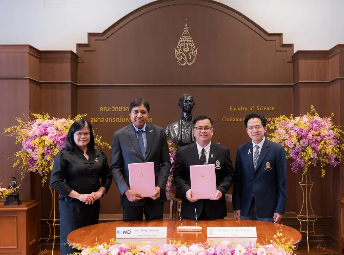 จุฬาฯ ลงนามความร่วมมือกับ WD ประเทศไทยพัฒนาเทคโนโลยีการจัดเก็บข้อมูลแห่งอนาคต