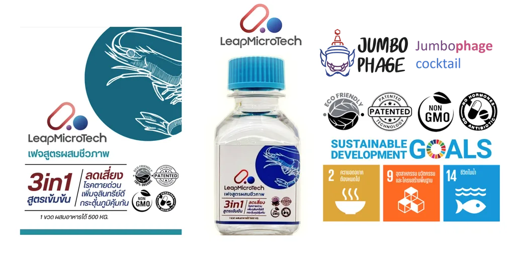 LeapMicroTech’s “3in1 Jumbophage cocktail” A phage-based biological solution designed for bacterial disease control in aquaculture.  